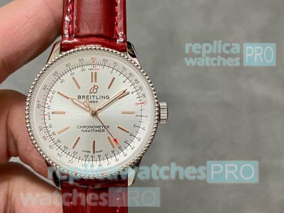 BLS factory Copy Breitling Women Navitimer 35 Automatic Watch Silver Dial